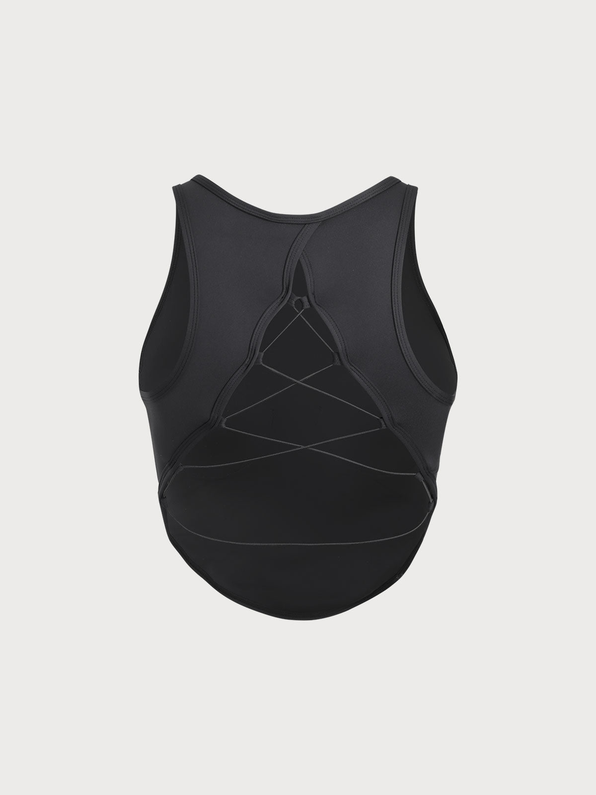 Black Cross Back Tank Top - Light Support