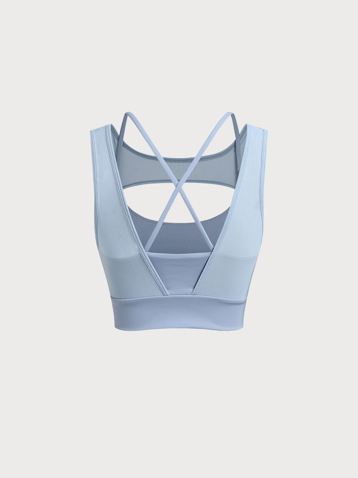 Blue Cutout X Cross Sports Tank Top
