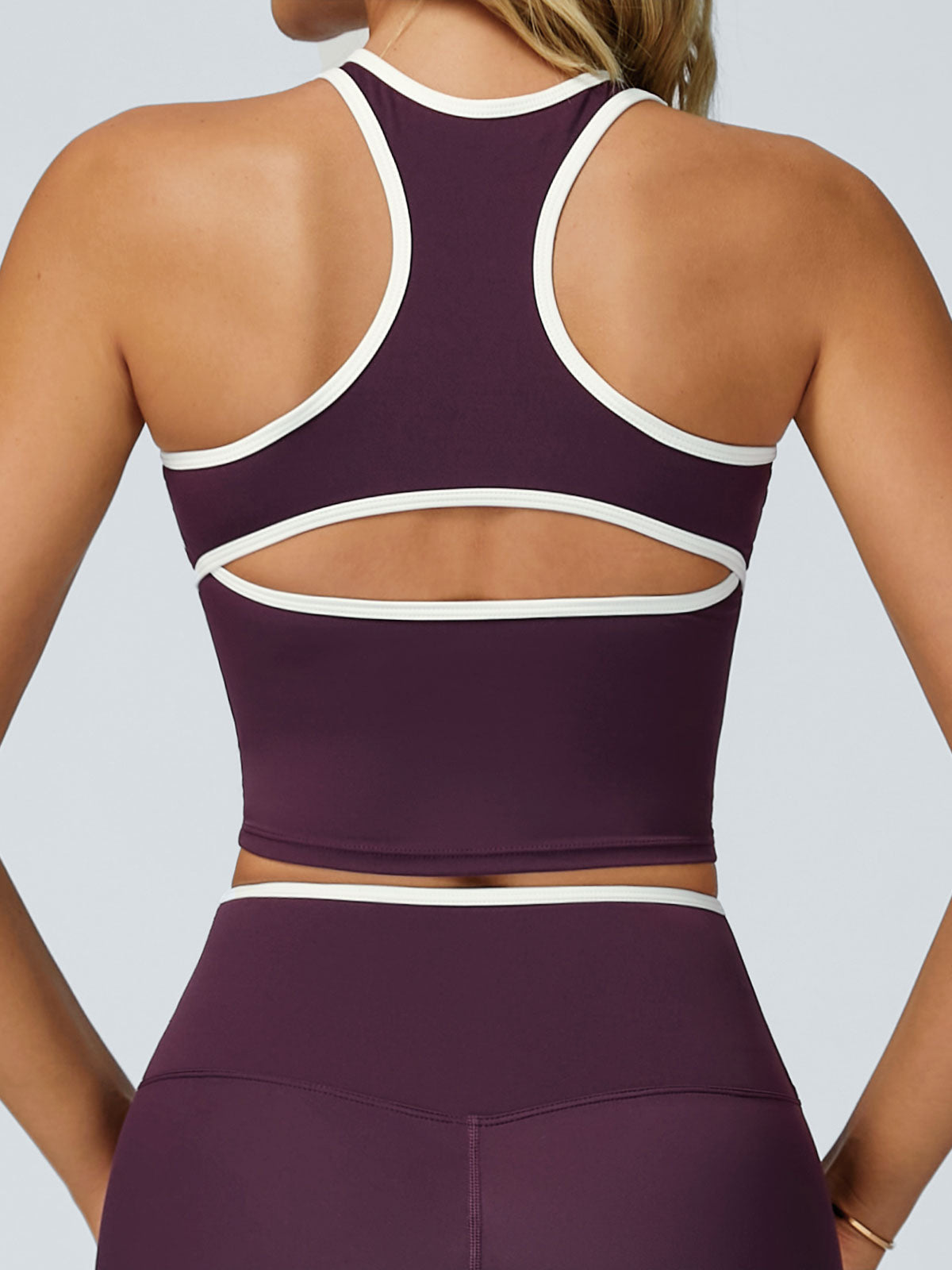 Purple V Neck Tank Top