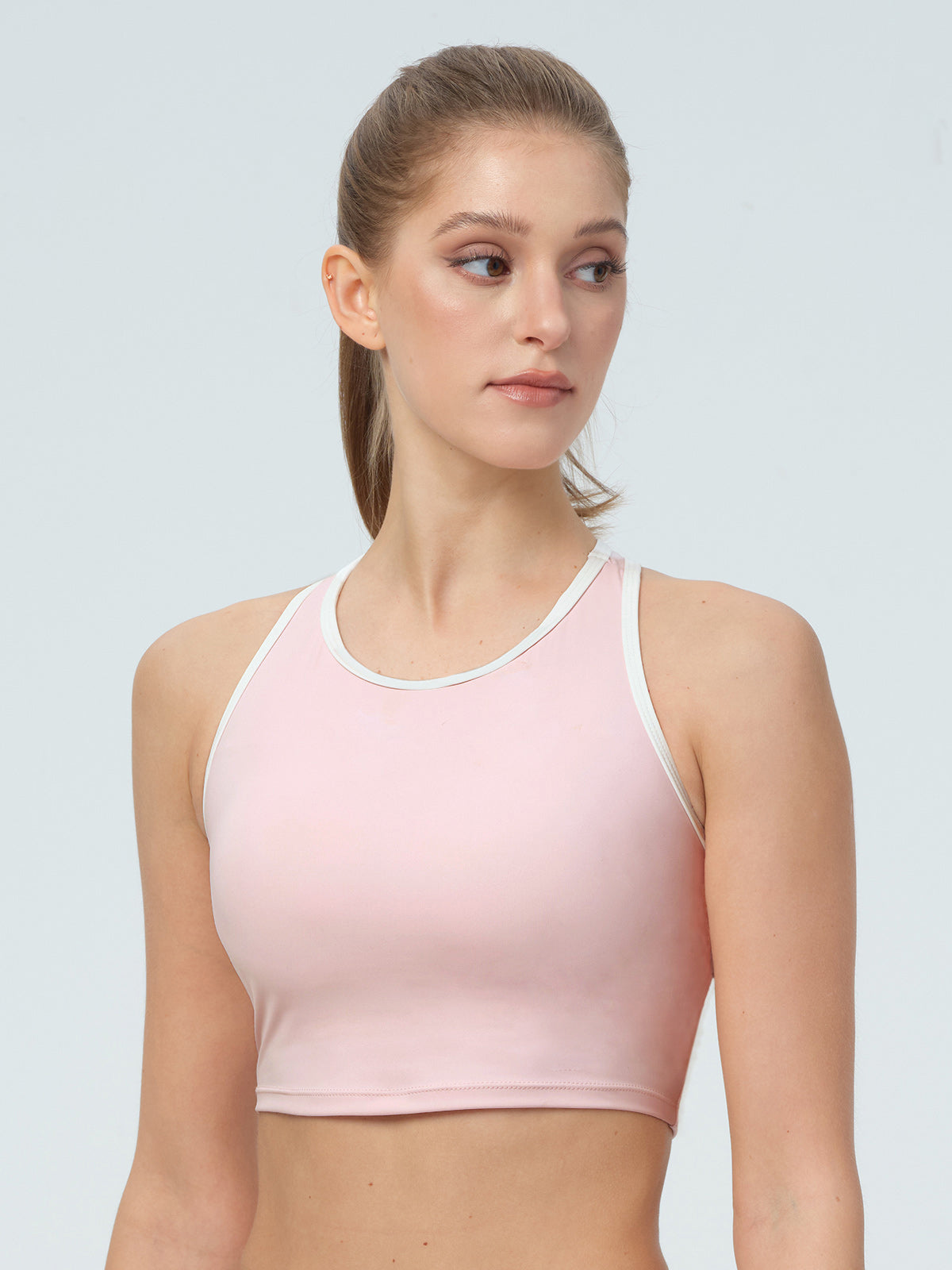 Pink I-back Cutout Tank Top