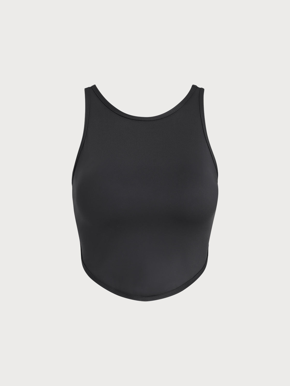 Black Cross Back Tank Top - Light Support