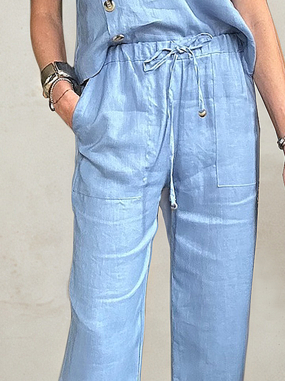 Linen Plain Pants