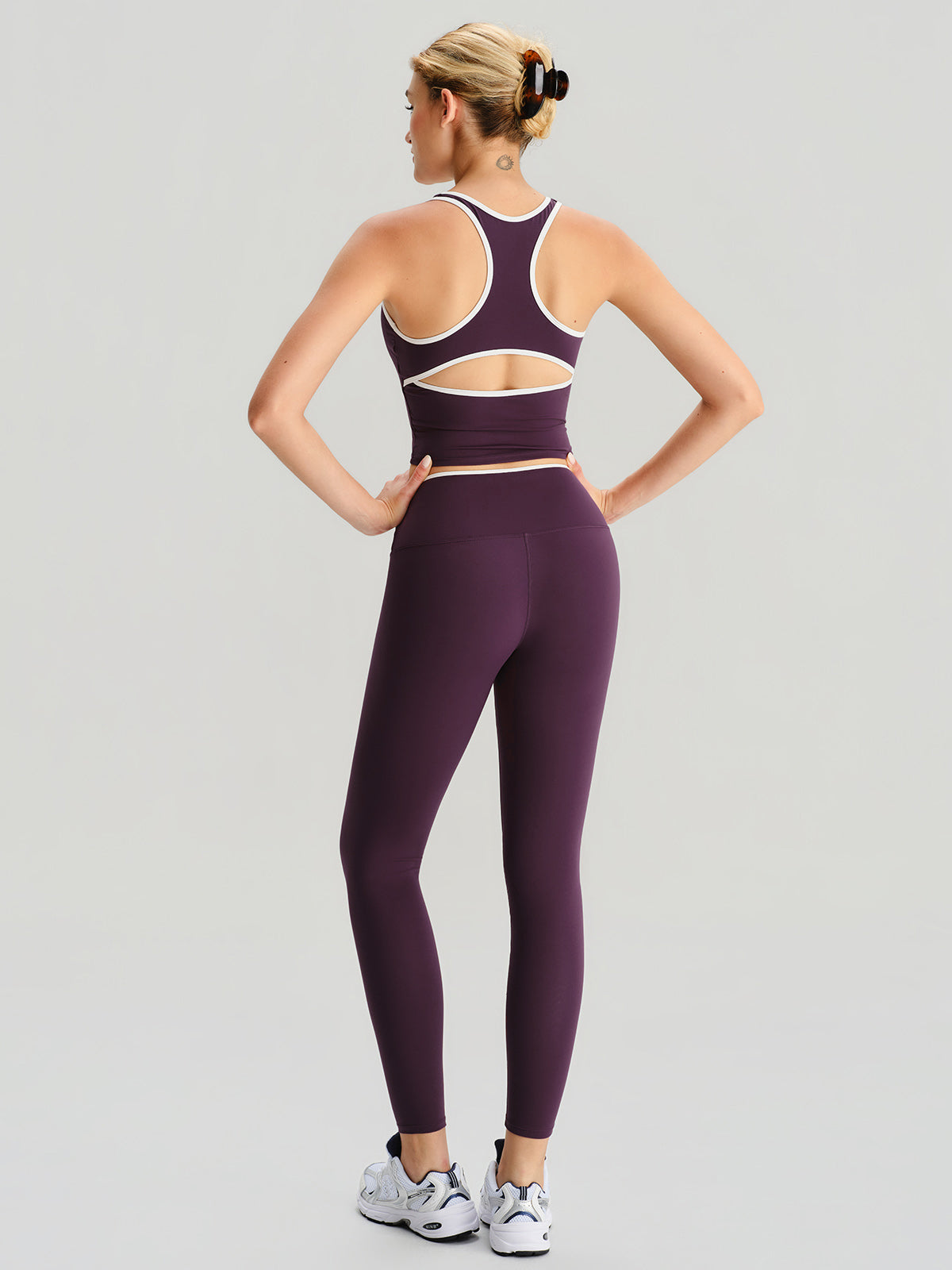 Purple V Neck Tank Top