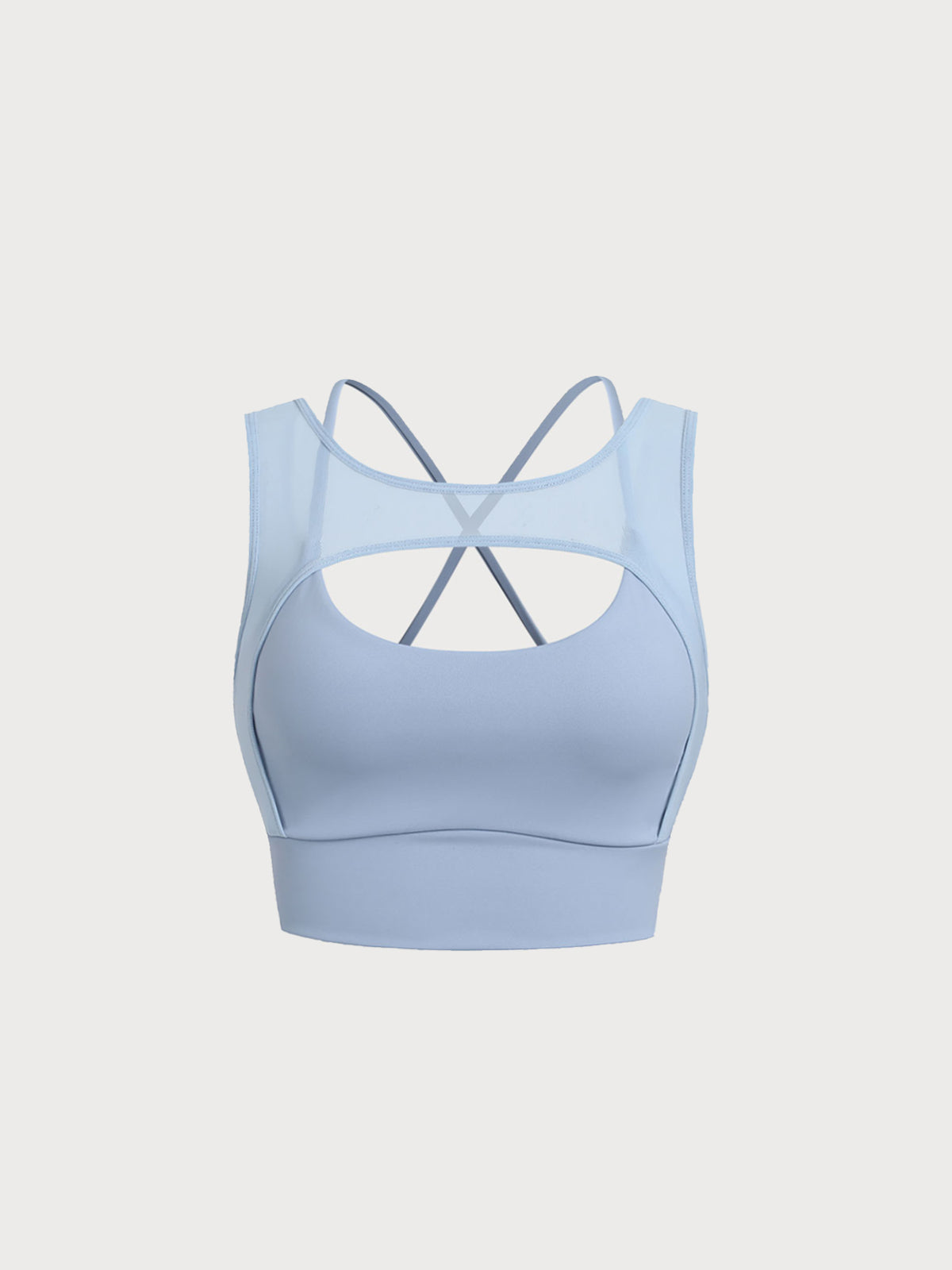 Blue Cutout X Cross Sports Tank Top
