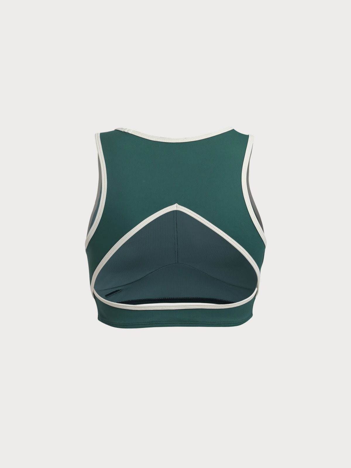 Dark Green Round Neck Line Tank Top