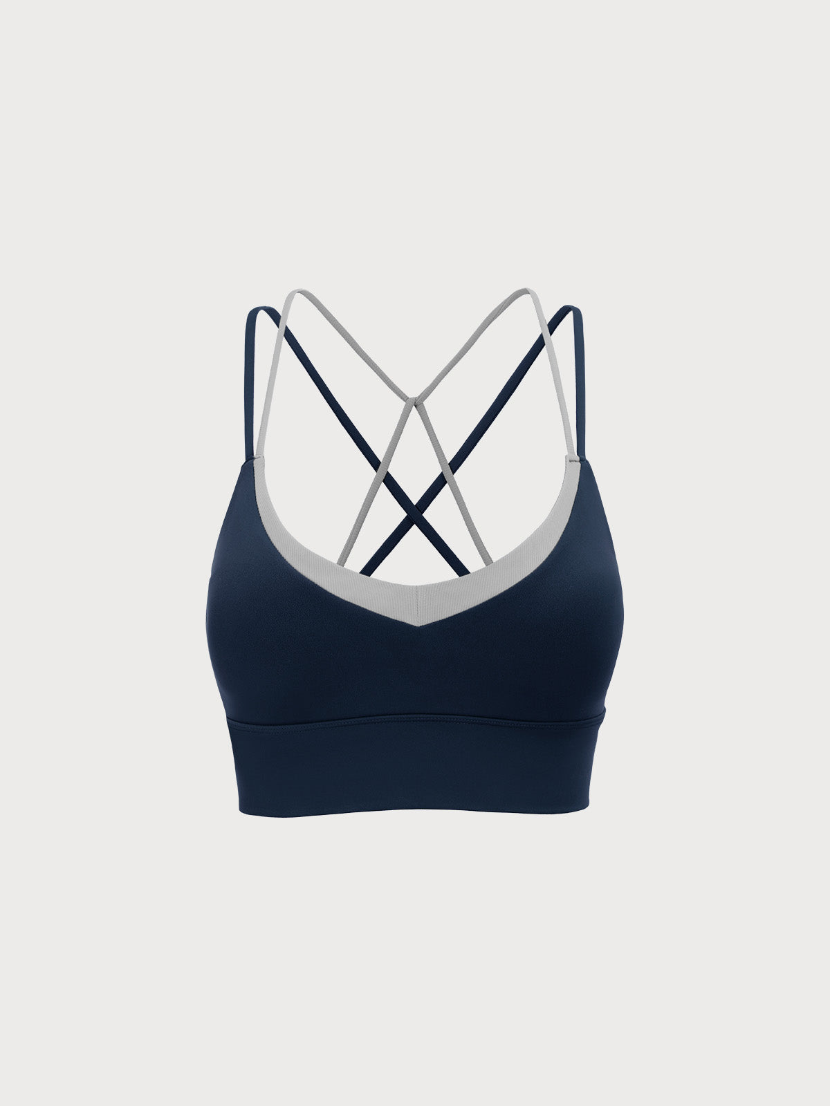 Navy X Cross Sports Bra - Light Support